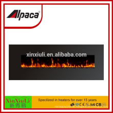 burning wall mounted heater with log fuel effect